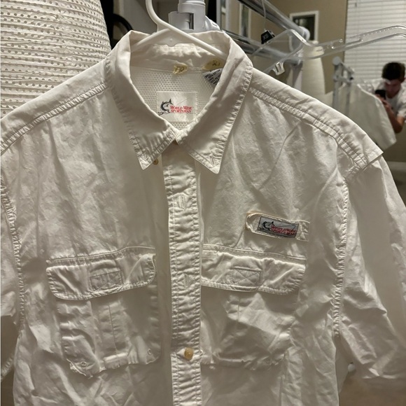 world wide sportsman fishing shirt 100% Cotton Men’s Large Dri-fit Net Back NWOT - Picture 6 of 15